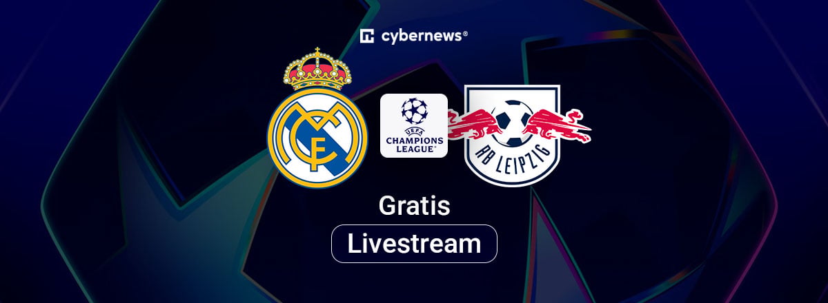 Real Madrid gegen RB Leipzig, Vereinslogos, Champions League, Gratis-Livestream