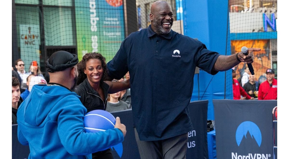 Shaq NordVPN Times Square