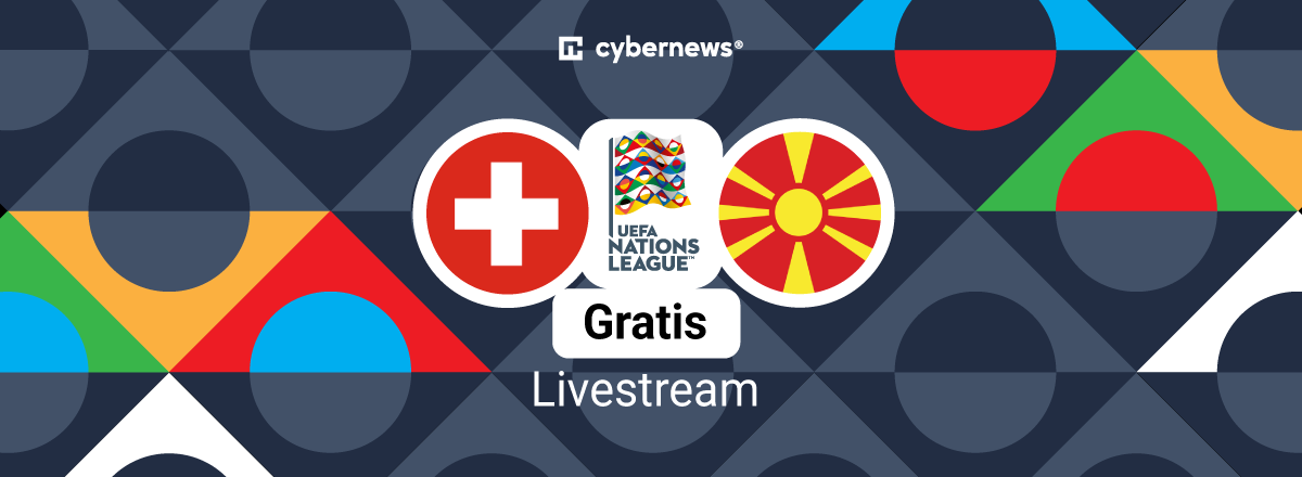 Flaggen der Schweiz und Nordmazedoniens mit dem Schriftzug Gratis-Livestream