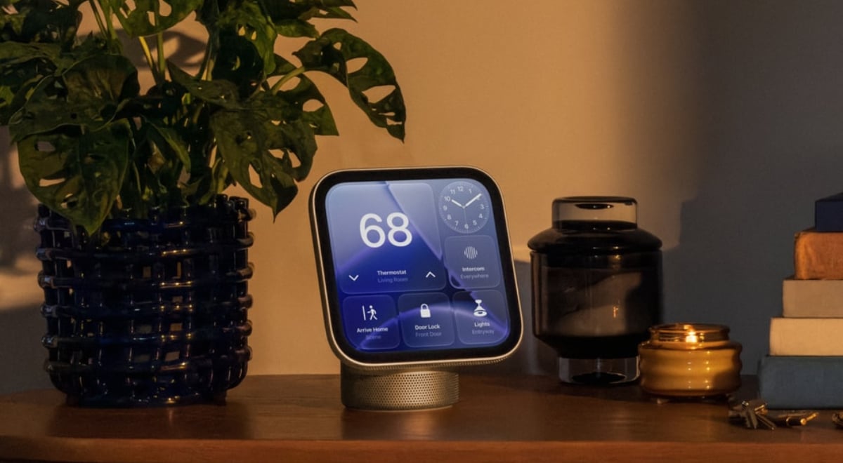 Apple HomeView display on a table