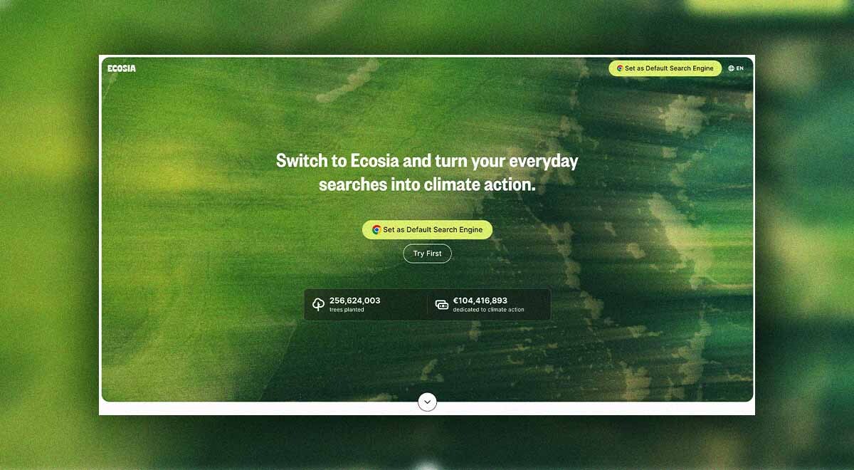 The window of European search engine, Ecosia