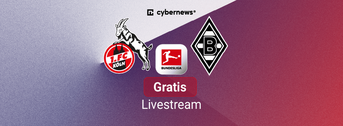 Vereinslogos des 1. FC Köln und von Borussia Mönchengladbach zum Rheinderby