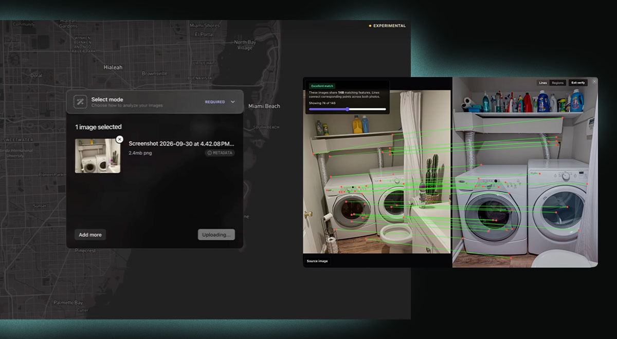 Raven system that geolocates an apartment using a single interior detail