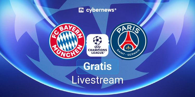 FC Bayern vs. PSG, Logos, Gratis-Livestream, blau