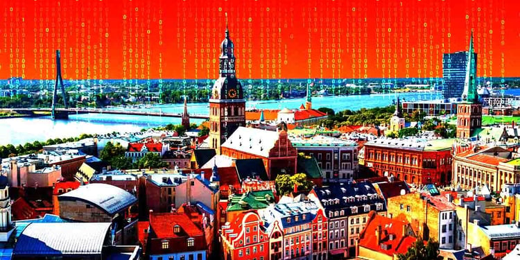 Panoramic view of Latvian capital Riga