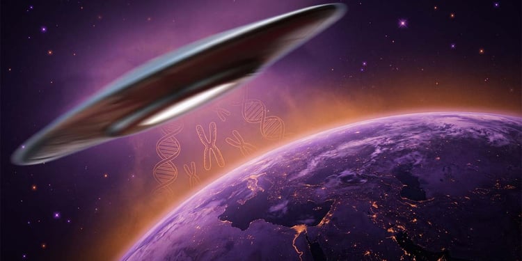 A UFO flying through the c̶o̶s̶m̶o̶s̶ chromosomos.