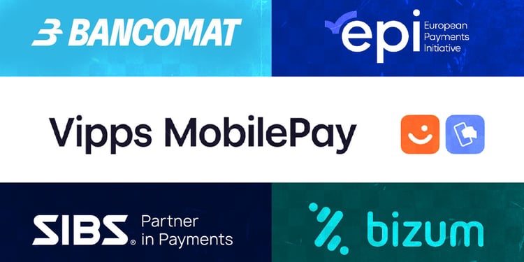 The logos of payment systems participating in the European Network for Payments