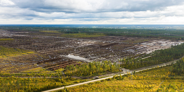  An aerial view shows a Google data centre construction site in Muhos