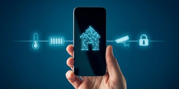 smart house icon and smart phone