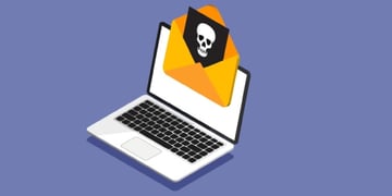 laptop with suspicious email