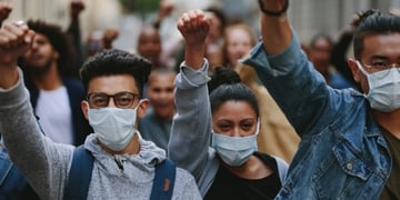 Group of people wearing face mask