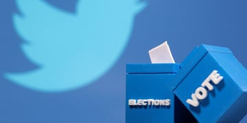 twitter logo, ballot box