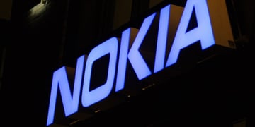 Nokia sign on building at night