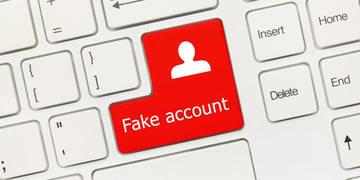 Red fake account button