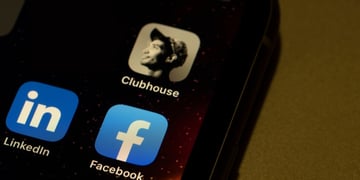 LinkedIn, FB, Twitter, Clubhouse apps seen on an iPhone