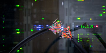 There is a damaged telephone Internet cable in the server room of the data center