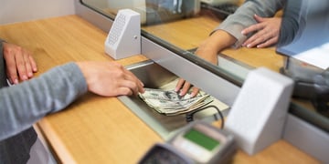 a man at the bank