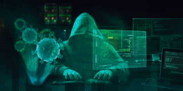 Hacker man wearing hood