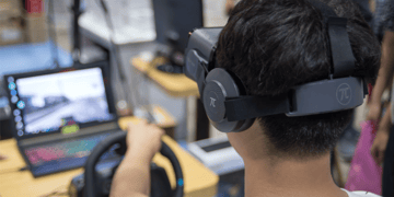 Man with VR glasses