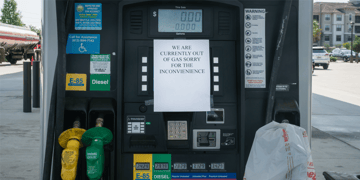 out of gas sign