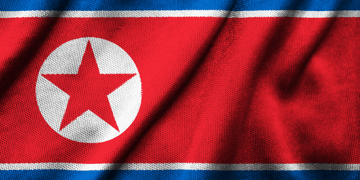 North Korean flag with tactile surface