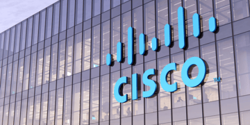 Building with Cisco logo on it