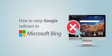 Google redirects to Bing