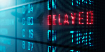 flight delayed sign