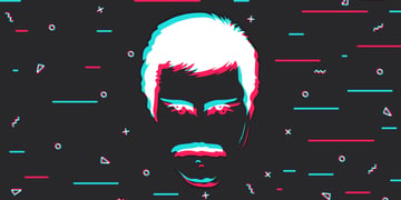 Freddie Mercury glitch effect