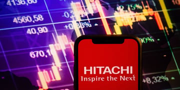 Hitachi logo seen