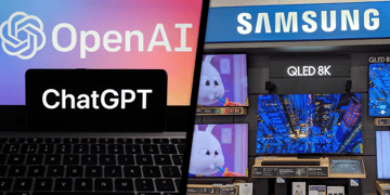Open AI and Samsung logos