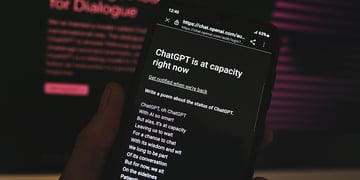 ChatGPT at capacity seen on a smartphone