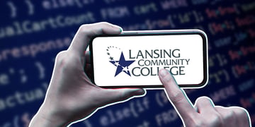 Lansing logo on mobile phone