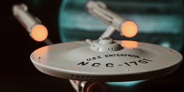 Star Trek Federation starship USS Enterprise in space