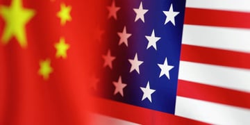 Chinese US flags