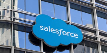 Salesforce logo on building