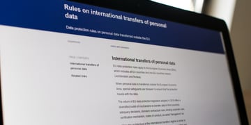 GDPR requirements on a computer screen