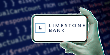 Limestone bank logo on phone