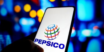 PepsiCo logo on phone screen