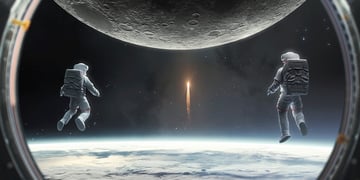 Artemis mission, 3D illustration