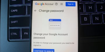 Change password, Google