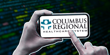 Columbus logo on a mobile phone