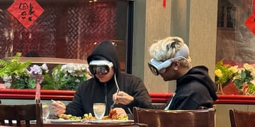 Apple Vision Pro in a restaurant