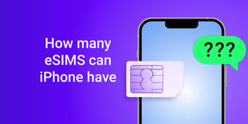 How many eSIMs can iPhone have