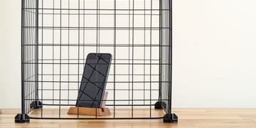 Phone in a cage
