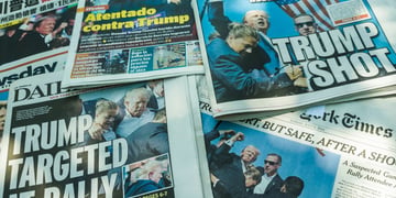 Trump shot newspaper headlines