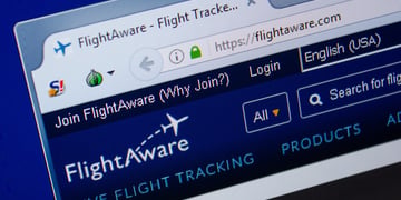 Flight tracker website