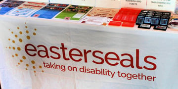 Easterseals table with literature on services