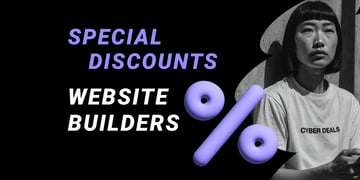 Black Friday and Cyber Monday website builder sale