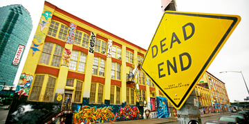 Dead end street sign in New York